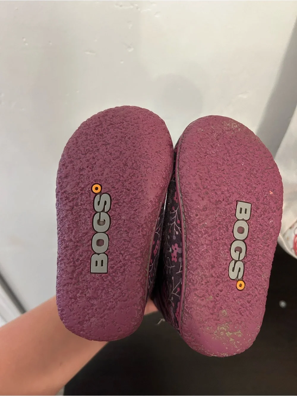 Floral purple baby Bog winter boots